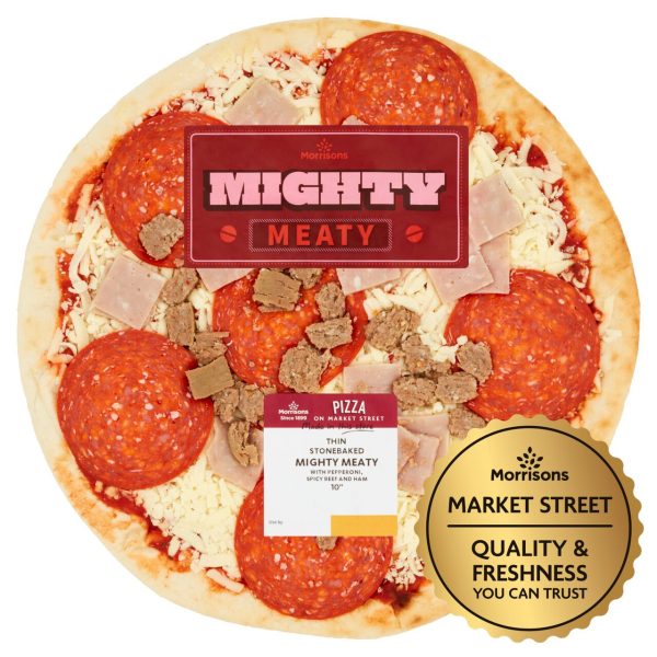 Market Street Mighty Meaty Thin Stonebaked 10" Pizza