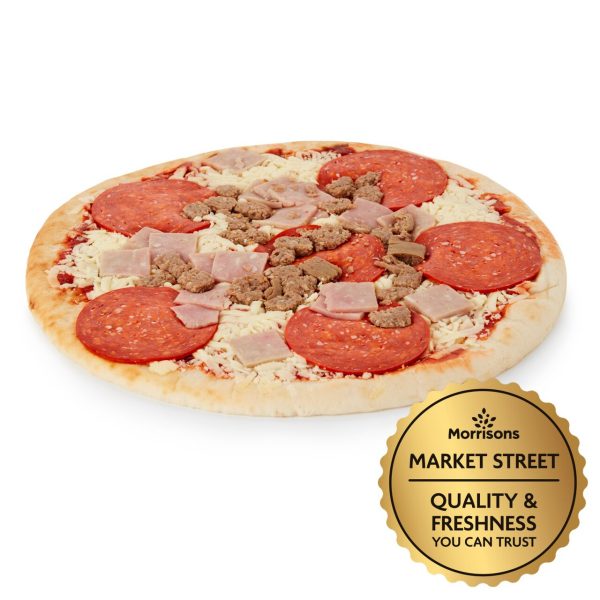 Market Street Mighty Meaty Thin Stonebaked 10" Pizza