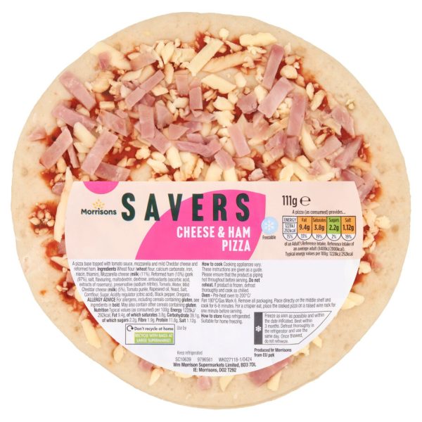 Savers Cheese & Ham Mini Pizza