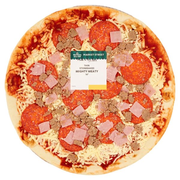 Market Street Mighty Meaty Thin Stonebaked 14" Pizza