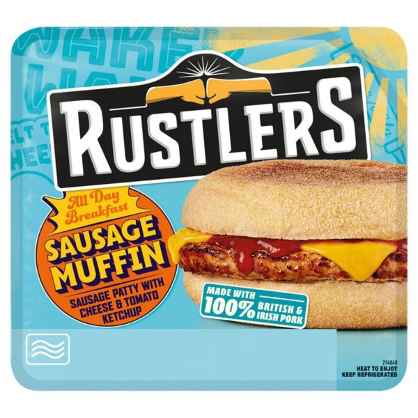 Rustlers All Day Breakfast Sausage Muffin