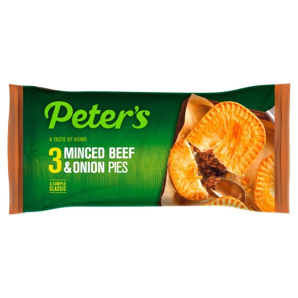 Peters 3 Mince Beef & Onion Pies