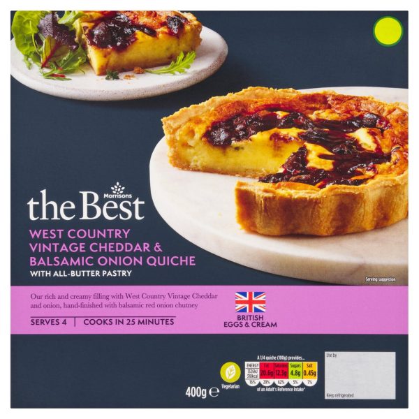 The Best Balsamic Onion & West Country Cheddar Quiche