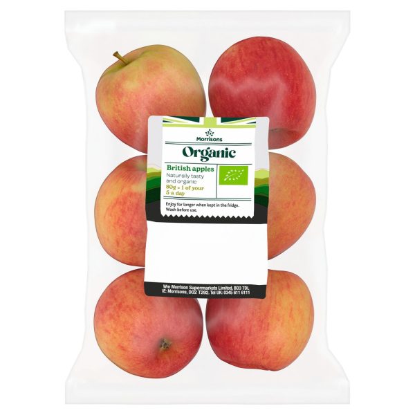 Organic British Apples pack of 6