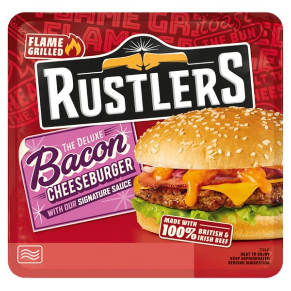 Rustlers The Flame Grilled Deluxe With Bacon & Cheese