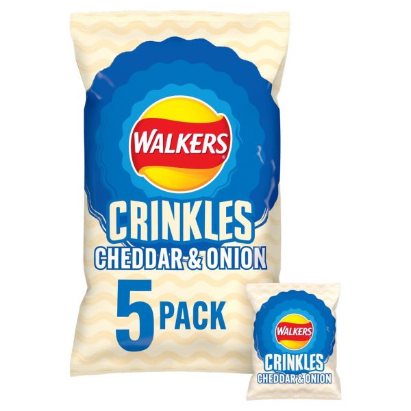 Walkers Crinkles Cheddar Cheese & Onion Multipack Crisps