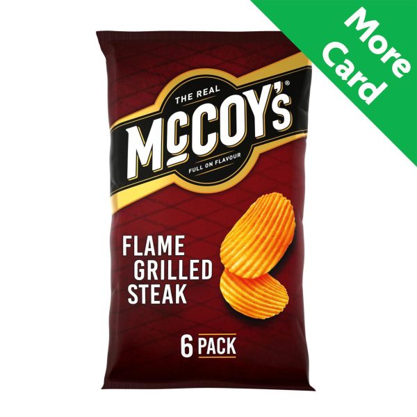 McCoy's Flame Grilled Steak Multipack Crisps Pack Of 6