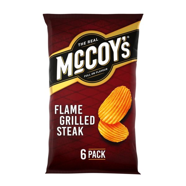 McCoy's Flame Grilled Steak Multipack Crisps Pack Of 6