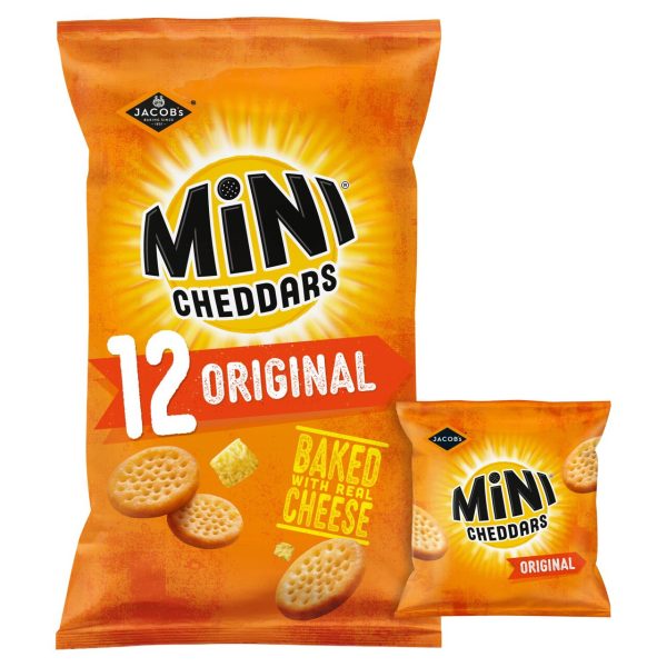 Jacob's Mini Cheddars Original Multipack Snacks Pack Of 12