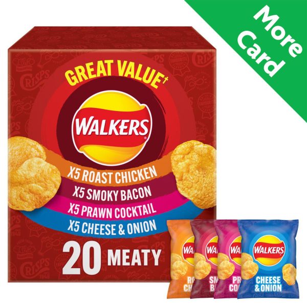 Walkers Meaty Variety Multipack Crisps Box