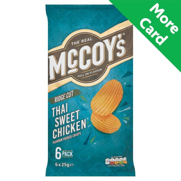 McCoy's Thai Sweet Chicken Crisps Pack Of 6