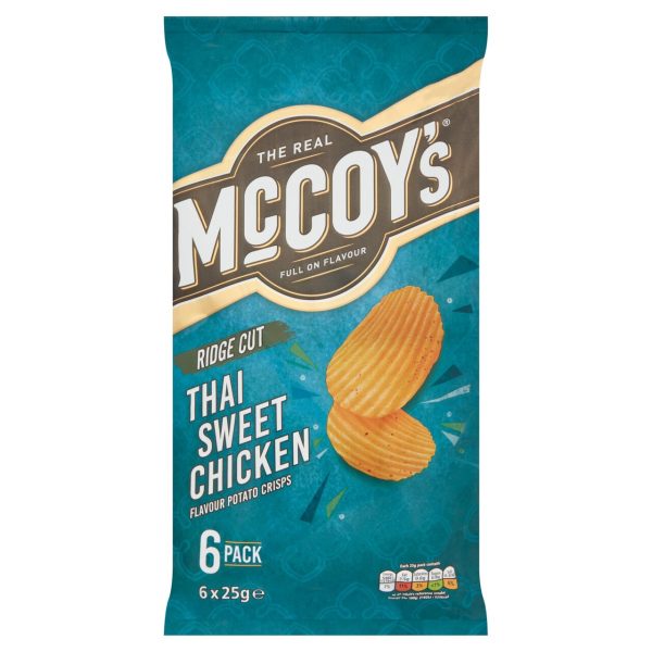 McCoy's Thai Sweet Chicken Crisps Pack Of 6