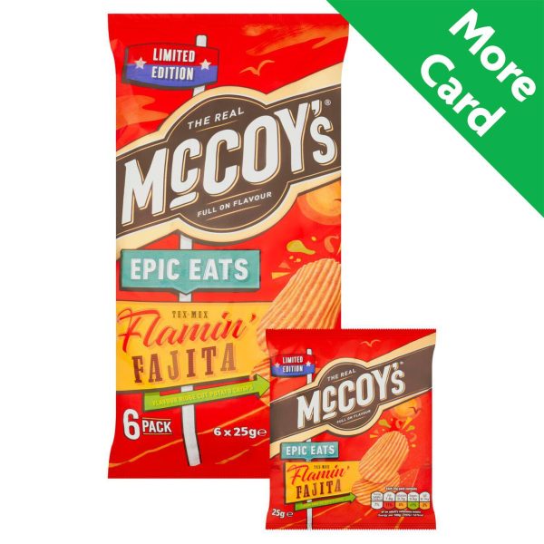 McCoy's Epic Eats Flamin' Fajita Multipack Crisps