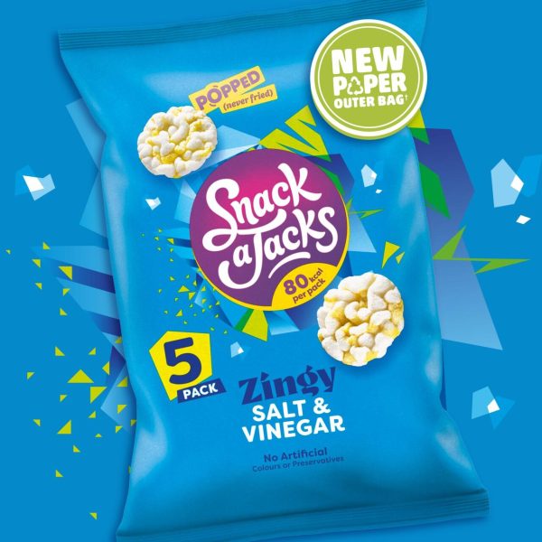 Snack A Jacks Jumbo Salt & Vinegar Sharing Rice Cake Crisps