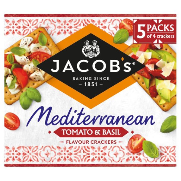 Jacob's Mediterranean Tomato & Basil Flavour Crackers