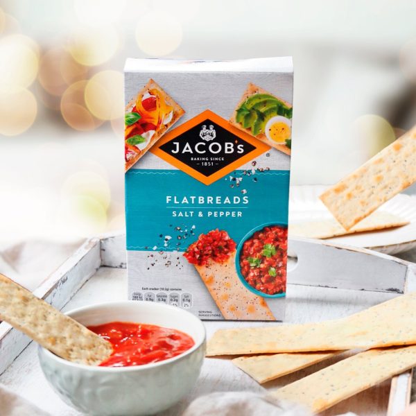 Jacob's Flatbreads Salt & Cracked Black Pepper