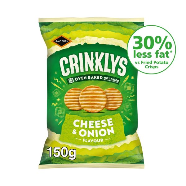 Jacob's Crinklys Cheese & Onion Snacks Share Bag