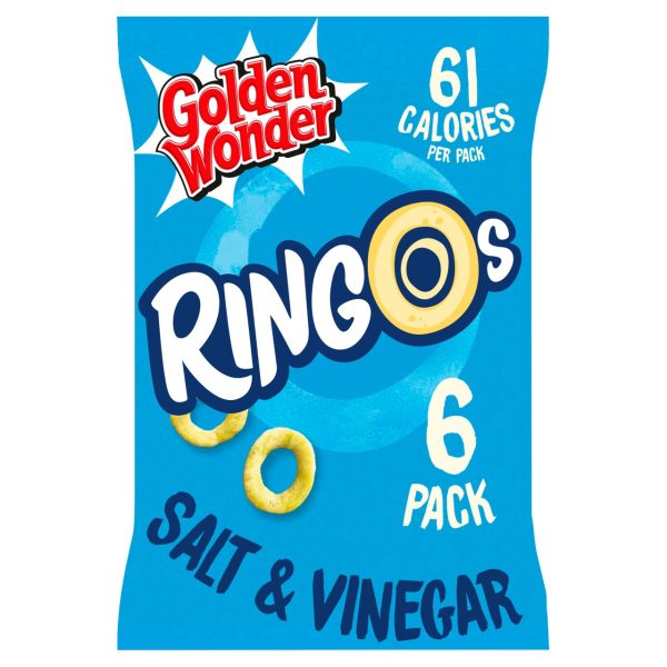 Golden Wonder Ringos Salt & Vinegar 6 Pack