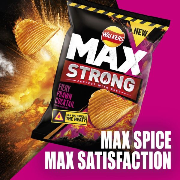 Walkers Max Strong Fiery Prawn Cocktail Multipack Crisps