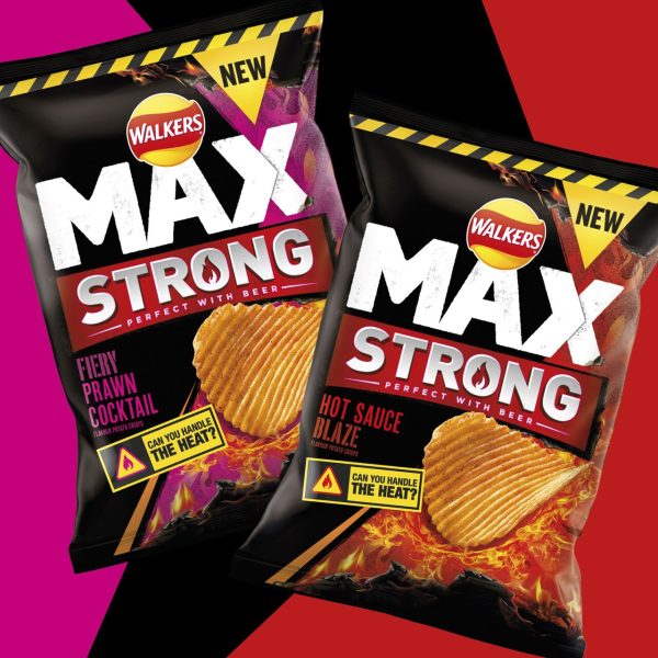 Walkers Max Strong Fiery Prawn Cocktail Multipack Crisps