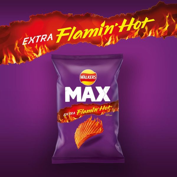 Walkers Max Extra Flamin' Hot Sharing Bag Crisps