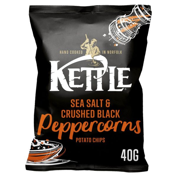 Kettle Chips Sea Salt & Crushed Black Peppercorns Grab Bag Crisps