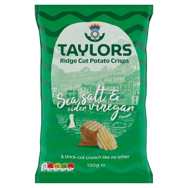 Taylors Sea Salt & Cider Vinegar Flavour Ridge Cut Potato Crisps