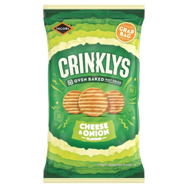 Jacob's Baked Crinklys Cheese & Onion Snacks Grab Bag