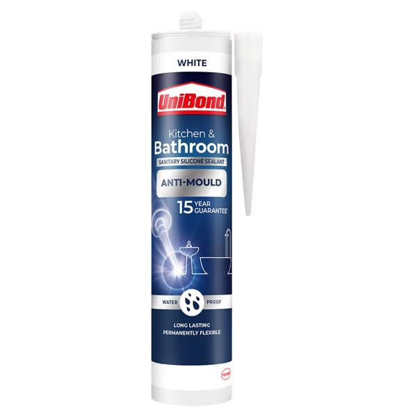 Unibond Anti-Mould Kitchen & Bathroom Sealant White 274G