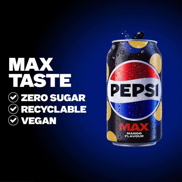 Pepsi Max Mango No Sugar Cola Cans