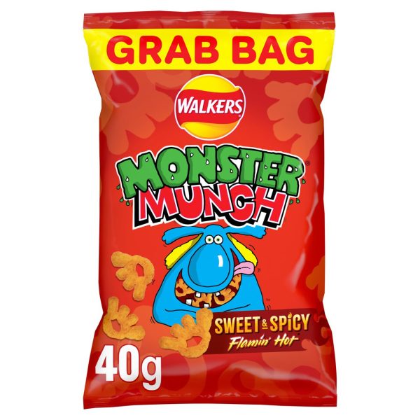 Walkers Monster Munch Sweet & Spicy Snacks Crisps