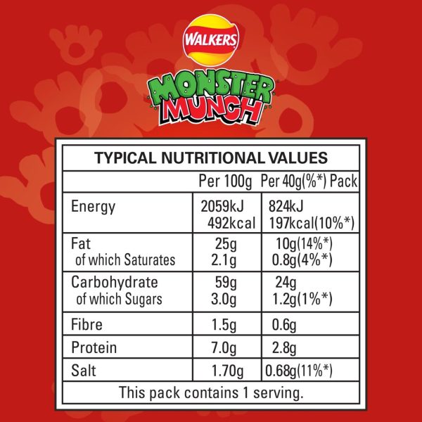 Walkers Monster Munch Sweet & Spicy Snacks Crisps