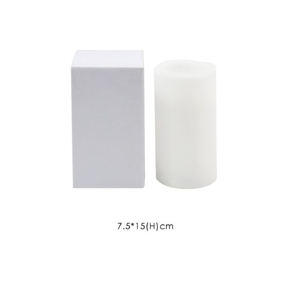 Nutmeg Home Led Unscented Large Pillar Candle