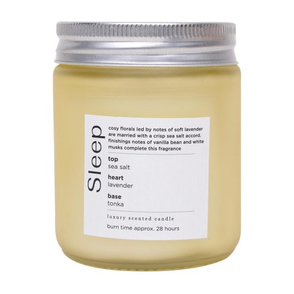 Nutmeg Home Sleep Luxury Scented Frosted Glass Candle