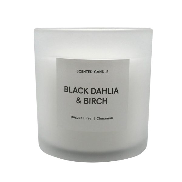 Nutmeg Home Premium Large Black Dahlia & Birch Candle