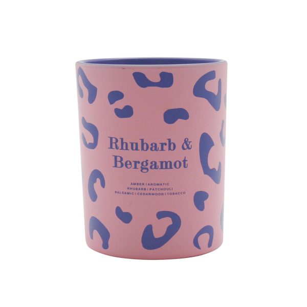 Nutmeg Home Rhubarb & Bergamot Animal Print Waxfill Candle