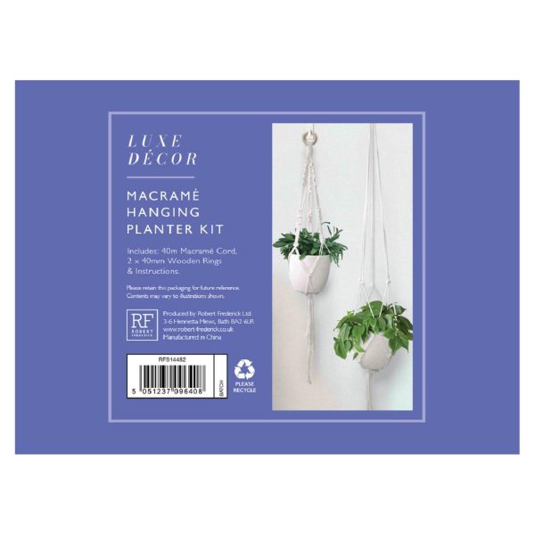 Robert Frederick Luxe Decor Macrame Hanging Planter Kit