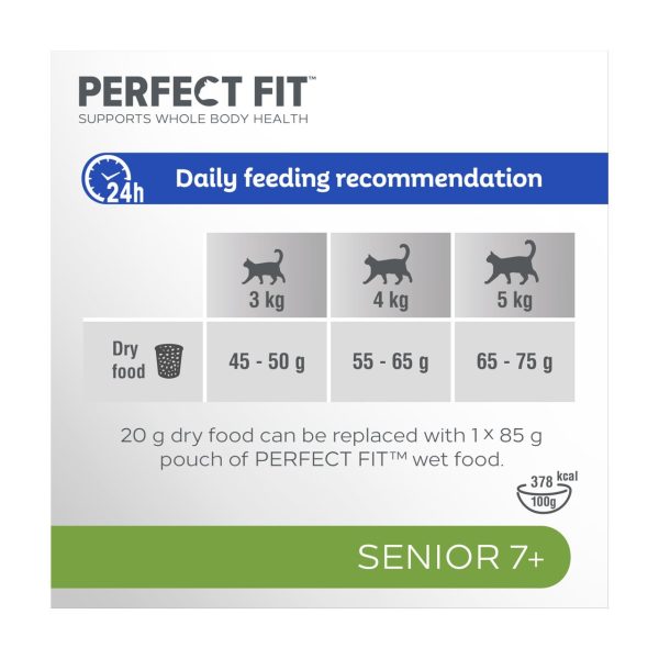 Perfect Fit Advanced Nutrition Senior Complete Dry Cat Food Chicken