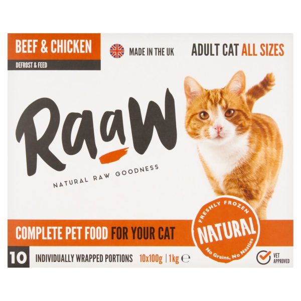 Raaw Complete Pet Food For Your Cat Chicken & Beef Adult Cats