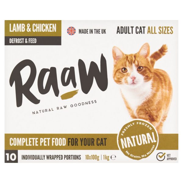 Raaw Complete Pet Food For Your Cat Chicken & Lamb Adult Cats