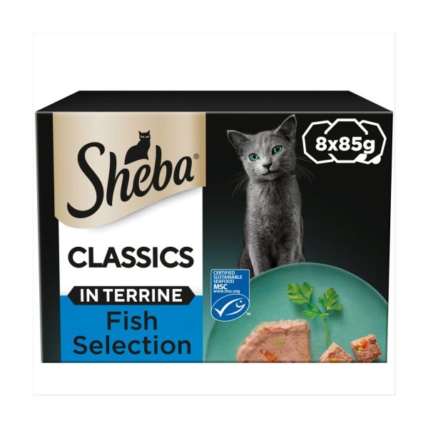 Sheba Classics Cat Trays Ocean Collection In Terrine