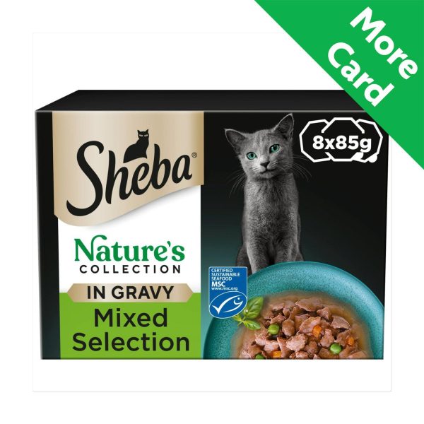 Sheba Natures Collection Cat Food Trays Mixed in Gravy