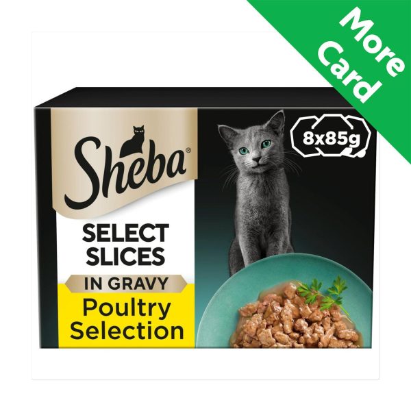 Sheba Select Slices Cat Food Tray Mixed Poultry Collection in Gravy