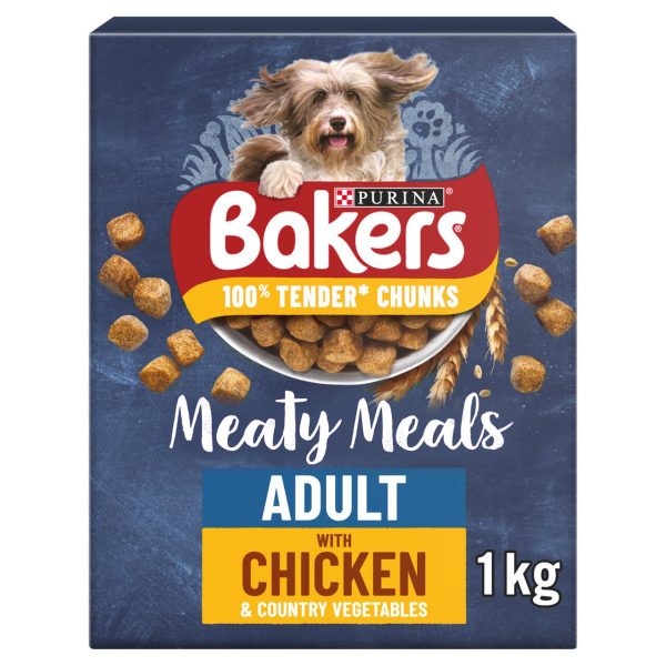 Bakers Meaty Meals Adult Dry Dog Food Chicken