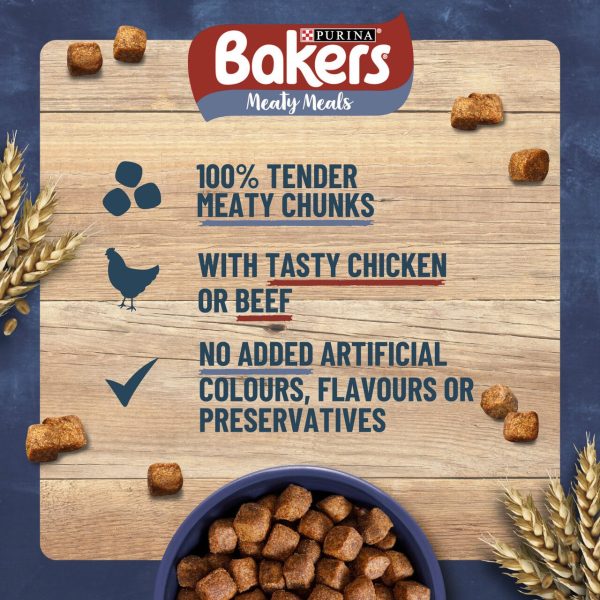 Bakers Meaty Meals Adult Dry Dog Food Chicken