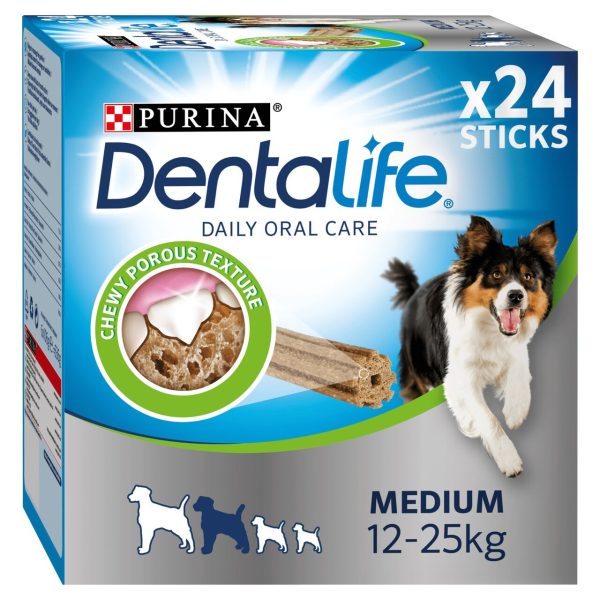 Dentalife Medium Dental Chicken Dog Chews 24 Sticks