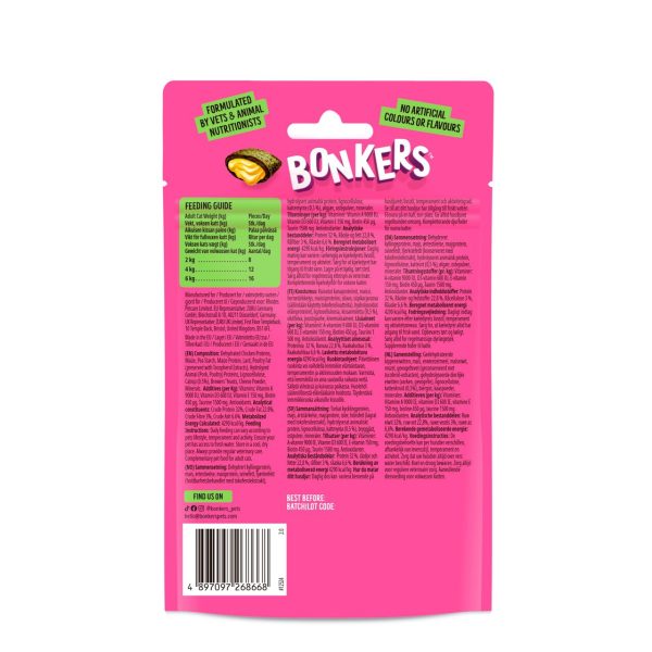 Bonkers Catnip Chick 'N' Cheddar Flavour Cat Treats