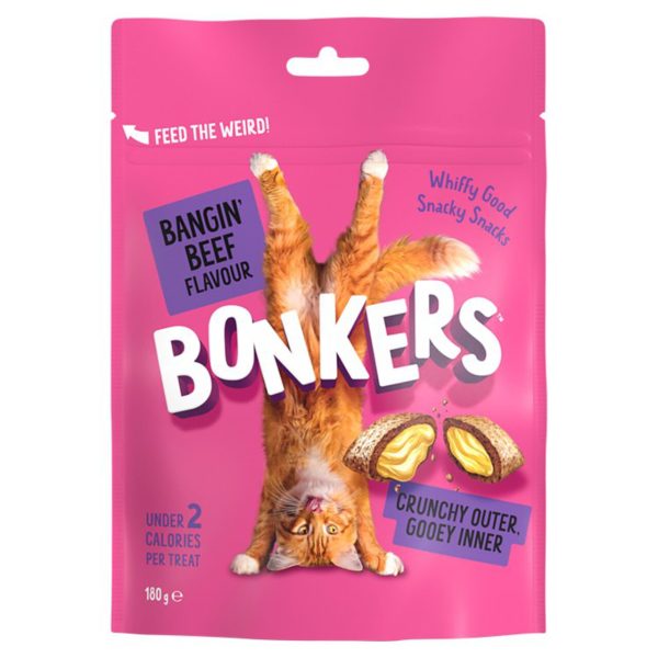 Bonkers Cat Treats Bangin Beef Flavor