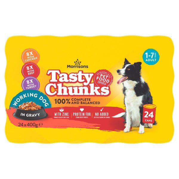 Worker Dog Food Meat Chunks In Gravy