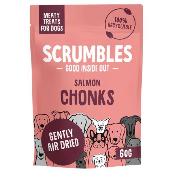 Scrumbles Meaty Reward Treats For Dogs Salmon Chonks